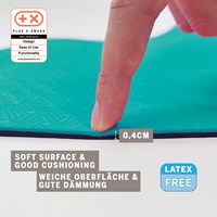 Schildkröt yogamat antislip tweekleurig 4mm antraciet blauw PVC-vrij-2