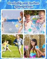 Kakuna 6 herbruikbare hervulbare waterballonnen zelfsluitend met magneet sluiting - waterspel / waterspeelgoed voor kinderen - badspeelgoed-3