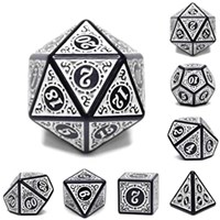 Foam Brain Games dés Magic Flame - set de dés RPG blanc