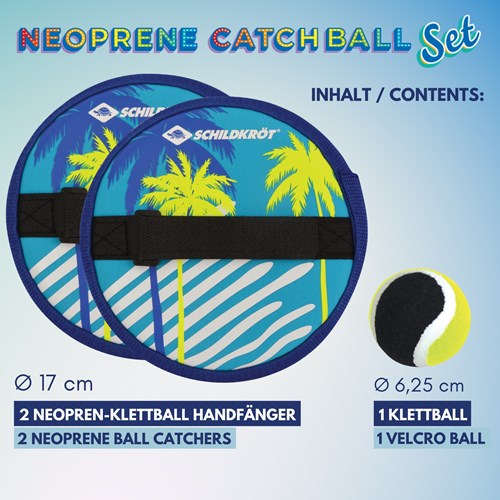 Schildkröt Set de balle Velcro en néoprène - Jeu de lancer pour enfants et adultes-2