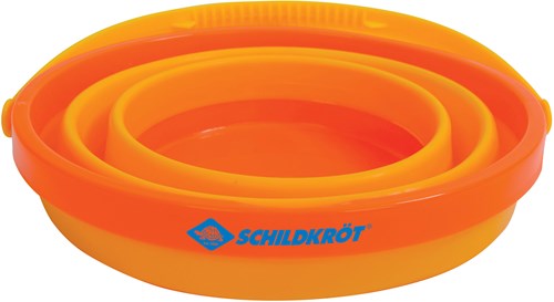 Schildkröt seau pliable jouet de plage silicone 2 litres jaune-rouge-2