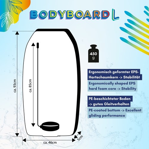 Schildkröt bodyboard L - surf plezier voor kinderen en volwassenen-2