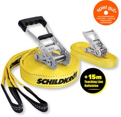 Schildkröt slackline set avec teaching line pour équilibre et amusement