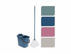 Mopset mop+steel en wringemmer 10 liter