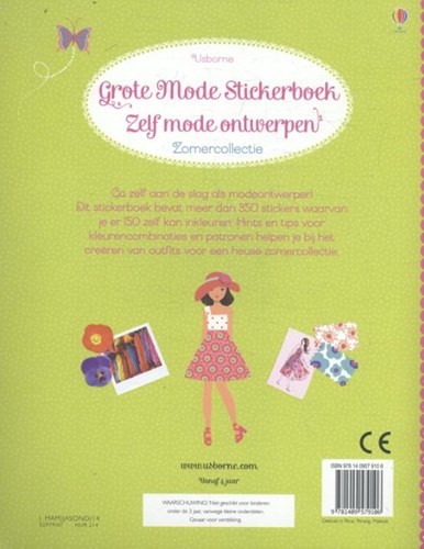Harlekijn livre d'autocollants mode collection été - livre jouet créatif-2