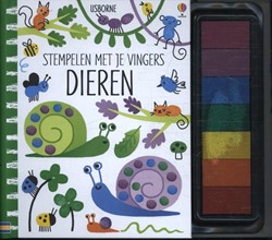 Usborne doeboek Stempelen met je vingers dieren