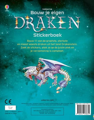 Usborne dragons livre d'autocollants crée ton aventure dragon 5plus-2