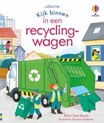 Usborne livre illustré camion de recyclage - livre à rabats éducatif 3+