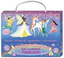 NL - Usborne stickerboek Magische wereld 5+ met koffertje