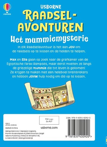 NL - Usborne livre d'histoires mystère de la momie aventure énigme 6+ livre enfant-2