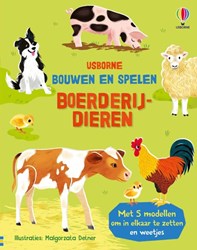 Usborne animaux de la ferme livre en carton avec figurines à détacher et jeu créatif
