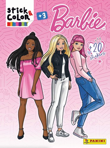 Barbie stickerboek kleurplezier met 20 stickers voor kinderen
