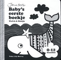 Oogappel babyboek Walvis & Konijn zwart-wit stimulatie kartonboek