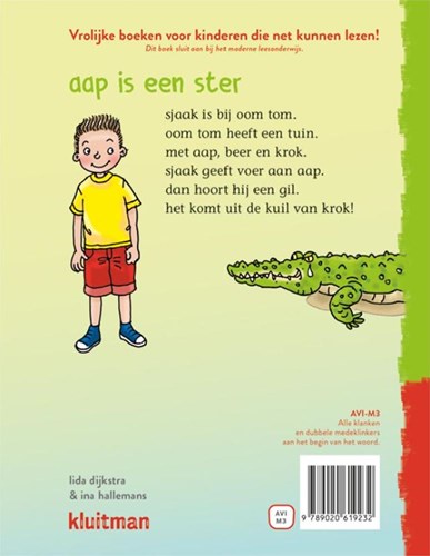 Kluitman AVI-M3 livre pour enfants singe est une star apprendre à lire 6+-2