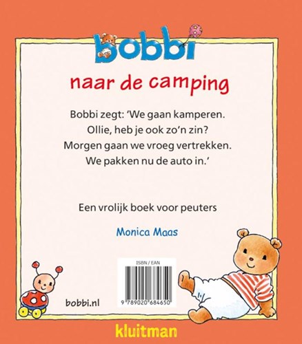 Kluitman Bobbi camping prentenboek peuters kamperen vakantie 2+-2