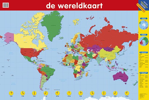 Educatieve poster - De Wereldkaart