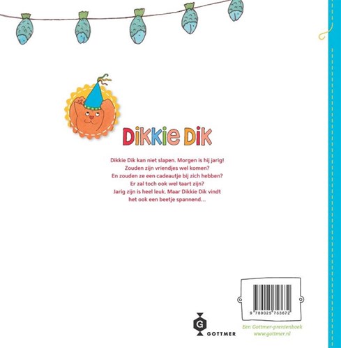 Gottmer vertelplaten Dikkie Dik verjaardag gelamineerd karton educatief-2