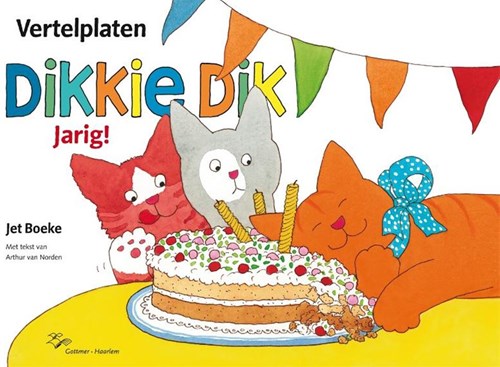 Gottmer vertelplaten Dikkie Dik verjaardag gelamineerd karton educatief