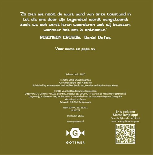 Gottmer livre cartonné Mama kwijt pour tout-petits 2+ livre illustré-2