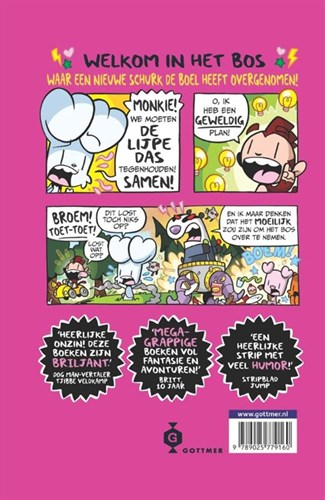 Gottmer graphic novel Bunnie vs Monkie en de terugkeer van de Lijpe Das 8 plus-2