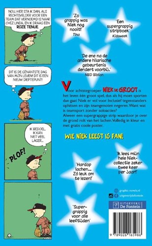 De Fontein kinderboek Niek de Groot trapt af hardcover stripverhaal-2