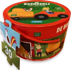 Rebo boerderij puzzelboek - educatief speelgoed met grote puzzel