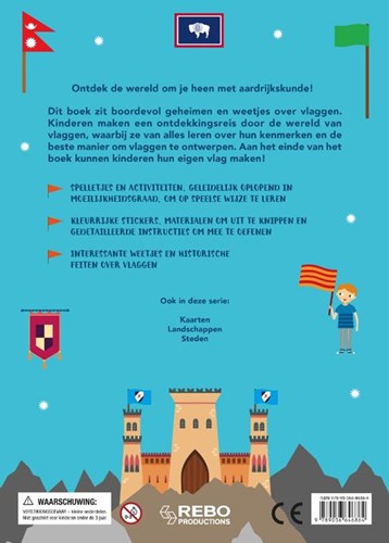 Rebo livre d'autocollants drapeaux - livre d'activités éducatif pour enfants-2