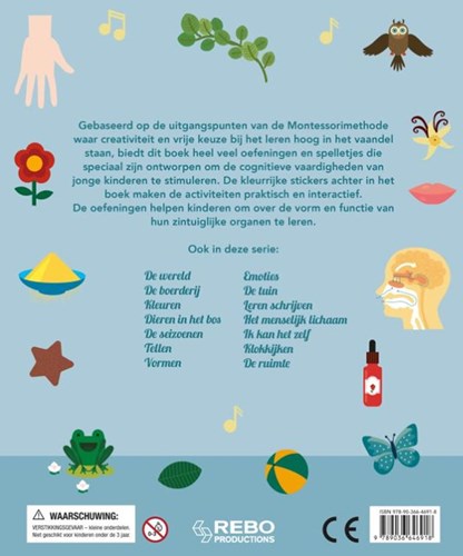 Livre d'activités cinq sens livre autocollants interactif pour enfants-2