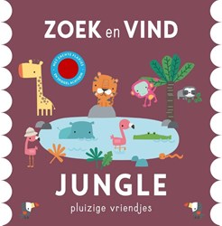 Livre tactile Cherche et trouve Jungle pour enfants avec volets doux