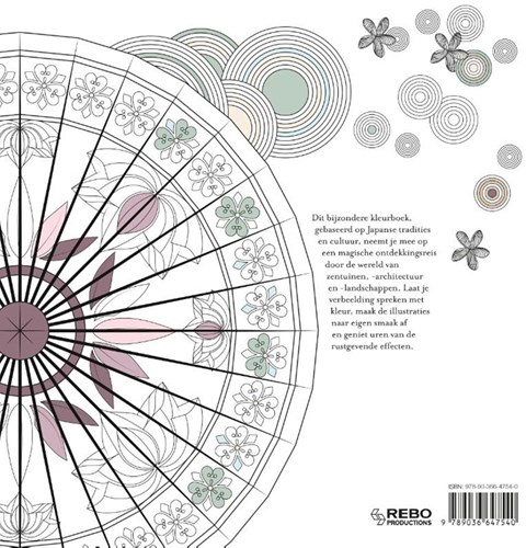 Rebo livre de coloriage harmonie japonaise pour adultes détente zen-2