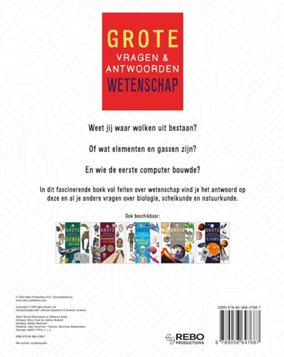 Rebo Livre de science grandes questions et réponses pour enfants 7+-2