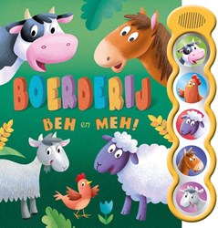 Rebo boerderij geluidenboek met 3D-knoppen voor kinderen