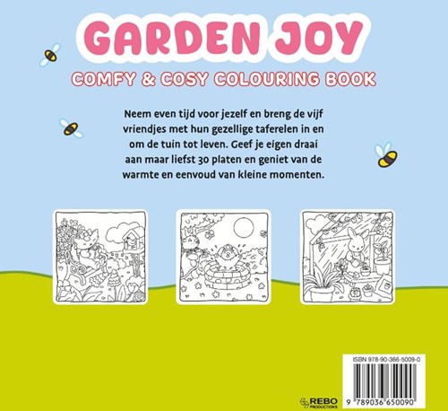 Rebo livre de coloriage animaux Garden joy Comfy & Cosy détente-2