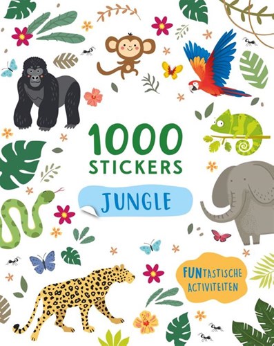 Rebo livre d'autocollants Jungle 1000 autocollants activités coloriage