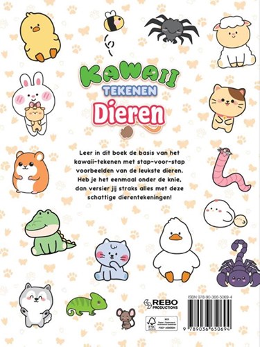 Rebo tekenboek kawaii dieren tekenen voor kinderen 6+ creatief-2