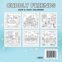 Rebo livre de coloriage animaux mignons Cute & Cozy détente 64 pages-2