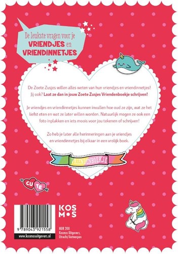 Kosmos vriendenboek De Zoete Zusjes 4+ voor kinderen en herinneringen-2