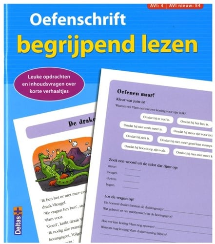Deltas Oefenschrift Begrijpend Lezen AVI 4 AVI Nieuw E4 Blauw