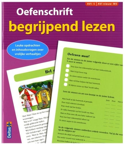 Deltas Oefenschrift Begrijpend Lezen AVI 5 AVI Nieuw M5 Roze