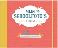 Schoolfoto's album rood plakboek voor herinneringen en foto's