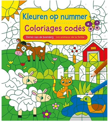 Deltas kleurboek boerderijdieren kleuren op nummer creatief plezier