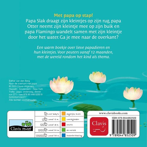 Clavis livre d’images Naar de overkant met papa livre cartonné-2