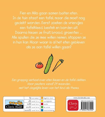 Clavis livre pour enfants Manger avec Fien et Milo 2plus - livre pour tout-petits-2