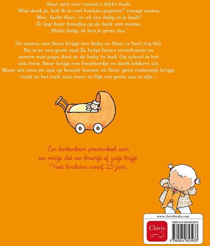 Clavis livre illustré Saar devient grande sœur - livre à lire bébé famille-2