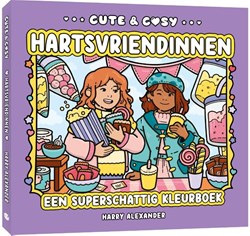 BBNC kleurboek voor kinderen en volwassenen Cute & Cosy Hartsvriendinnen