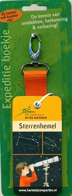 Harlekijn expeditieboek sterrenhemel met clip - interactief kinderboek
