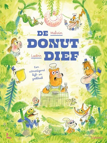 Terra Lannoo livre illustré Le voleur de donuts livre de cherche-et-trouve pour enfants