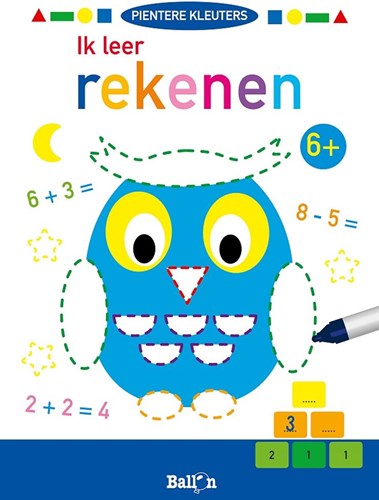 Ballon rekenboek wipe and clean voor kinderen 6+ leren rekenen
