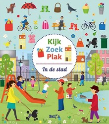Ballon Kijk, zoek, plak In de stad. 3+