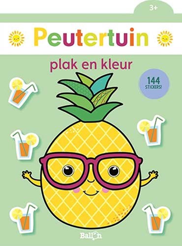 Ballon kleurboek stickerboek voor kinderen ananas 3+ handvaardigheid